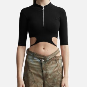 SCULPTING JERSEY CUT-OUT TOP