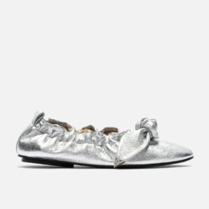 Silver Soft Leather Ballet