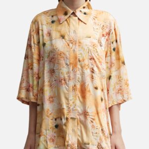 Spikey Puppy Sequin Market Button-Up Shirt