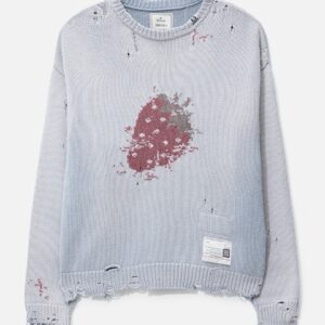 Strawberry Jacquard Knit Sweater