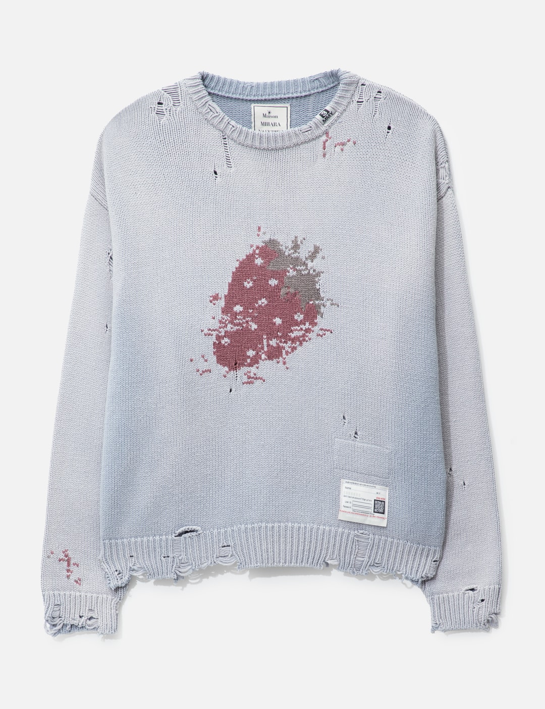 Strawberry Jacquard Knit Sweater