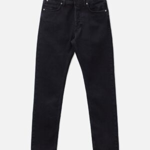 Stretch Black Denim-Rinsed Slim Fit Five-Pocket Jeans