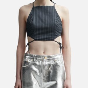 Stretch Stripe String Top