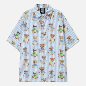 Teddy Striped Short Sleeve Woven