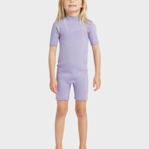 Toddlers 2/2Mm Synergy Back Zip Short Sleeve Springsuit