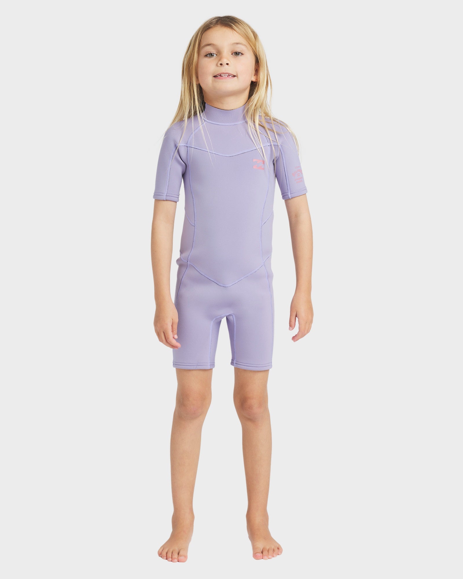 Toddlers 2/2Mm Synergy Back Zip Short Sleeve Springsuit