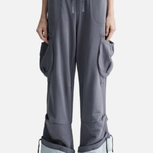 Utility Contrast Trim Jersey Pants