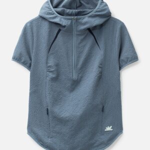 W Soar Half Zip Hooded Top