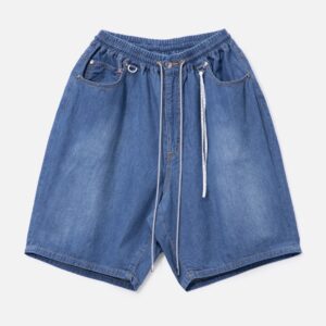Wide Easy Denim Shorts