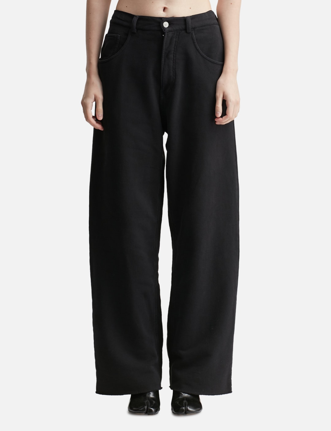 Wide-leg Cotton Trousers