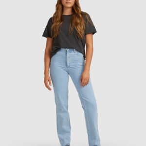 Womens A 94 High Straight Denim Jeans