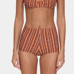 Womens After Sun Stripe Boy Leg Bikini Bottom