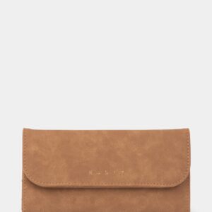 Womens Arie Suede Flap Leather Wallet