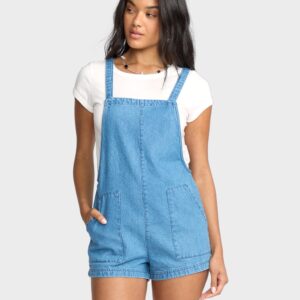 Womens Beach Crush Denim Overalls