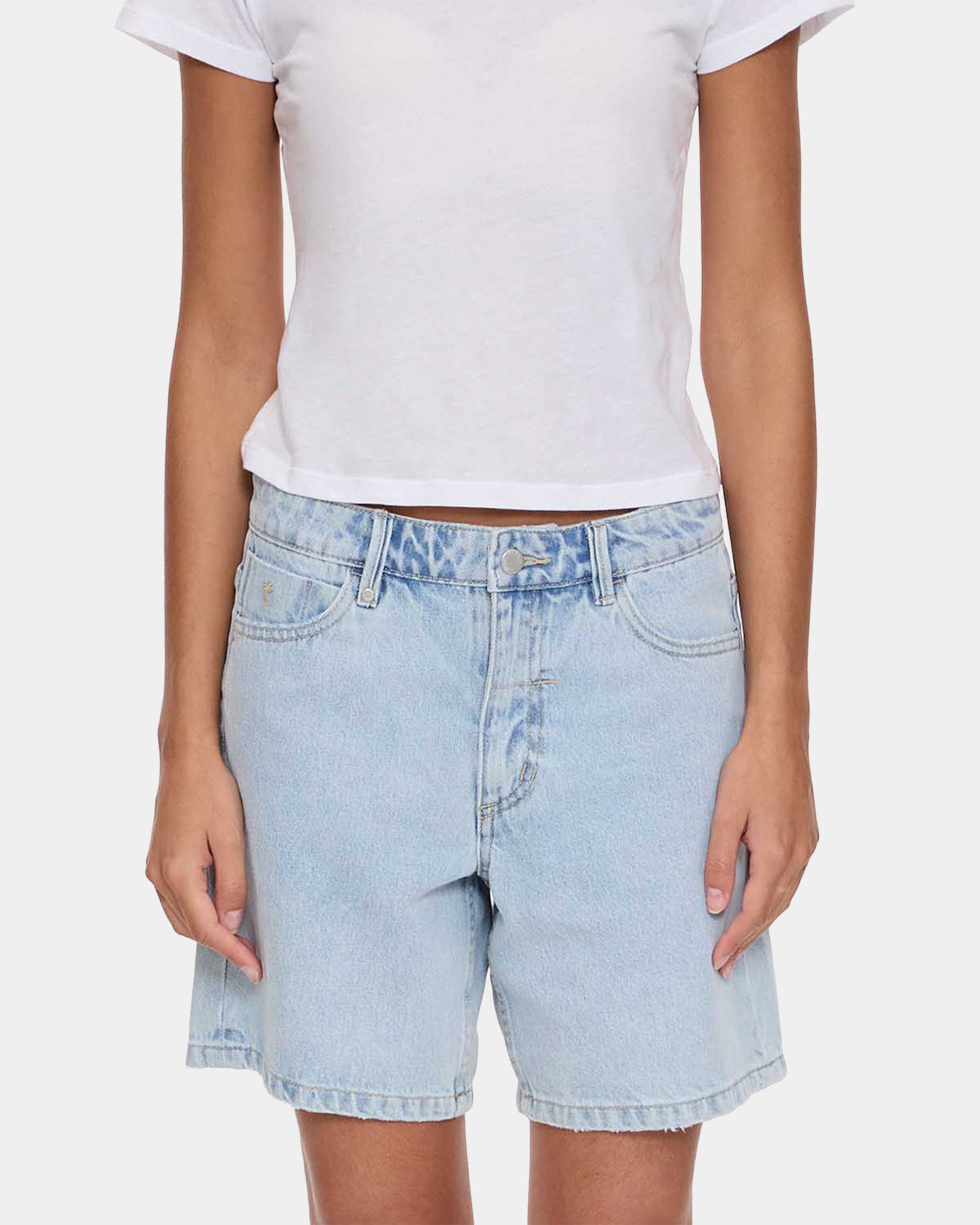 Womens Billie Low Rise Baggy Denim Shorts