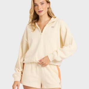 Womens Classic Feels Half Zip Fleece Top