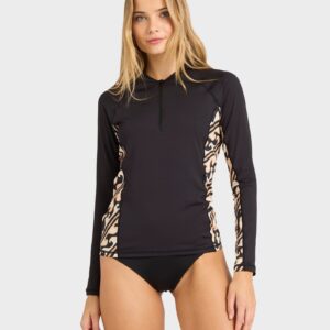 Womens Dark Wave Half Long Sleeve Rashvest Womens Dark Wave Half Long Sleeve Rashvest