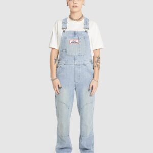 WOMENS DOUBLE KNEE DENIM JUMPSUIT OVERALLS