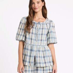 Womens Dyland Check Blouse