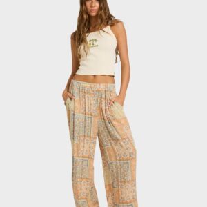 Womens Follow Me Printed Elastic Pants