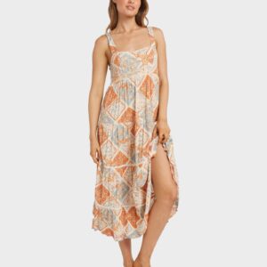 Womens Forever Folk Midi Dress Womens Forever Folk Midi Dress