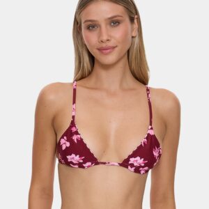 Womens Full Bloom Reversible Triangle Bikini Top