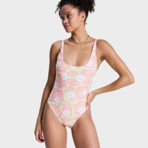 Womens Hibiscus Hype Reversible One Piece Swimsuit