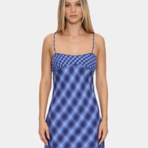 Womens High Speed Check Mini Dress