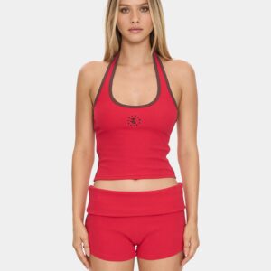 Womens Hot Shot Halter Tank Top
