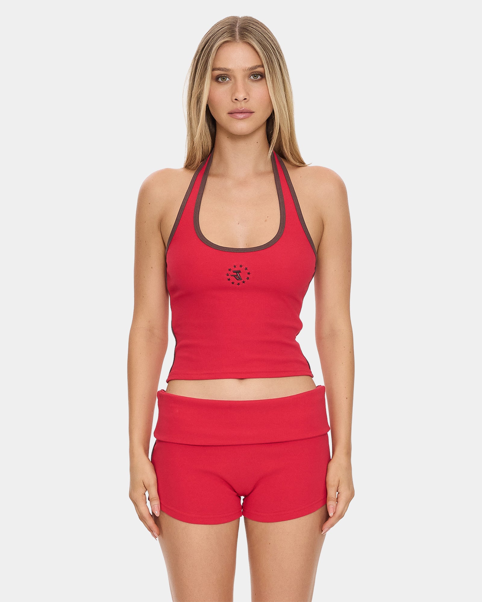 Womens Hot Shot Halter Tank Top