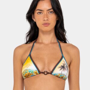 Womens La Cabana Contrast Tri Bikini Top