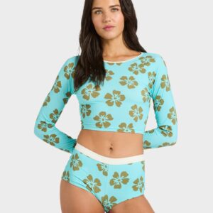 Womens Last Summer Cropped Long Sleeve Rashvest