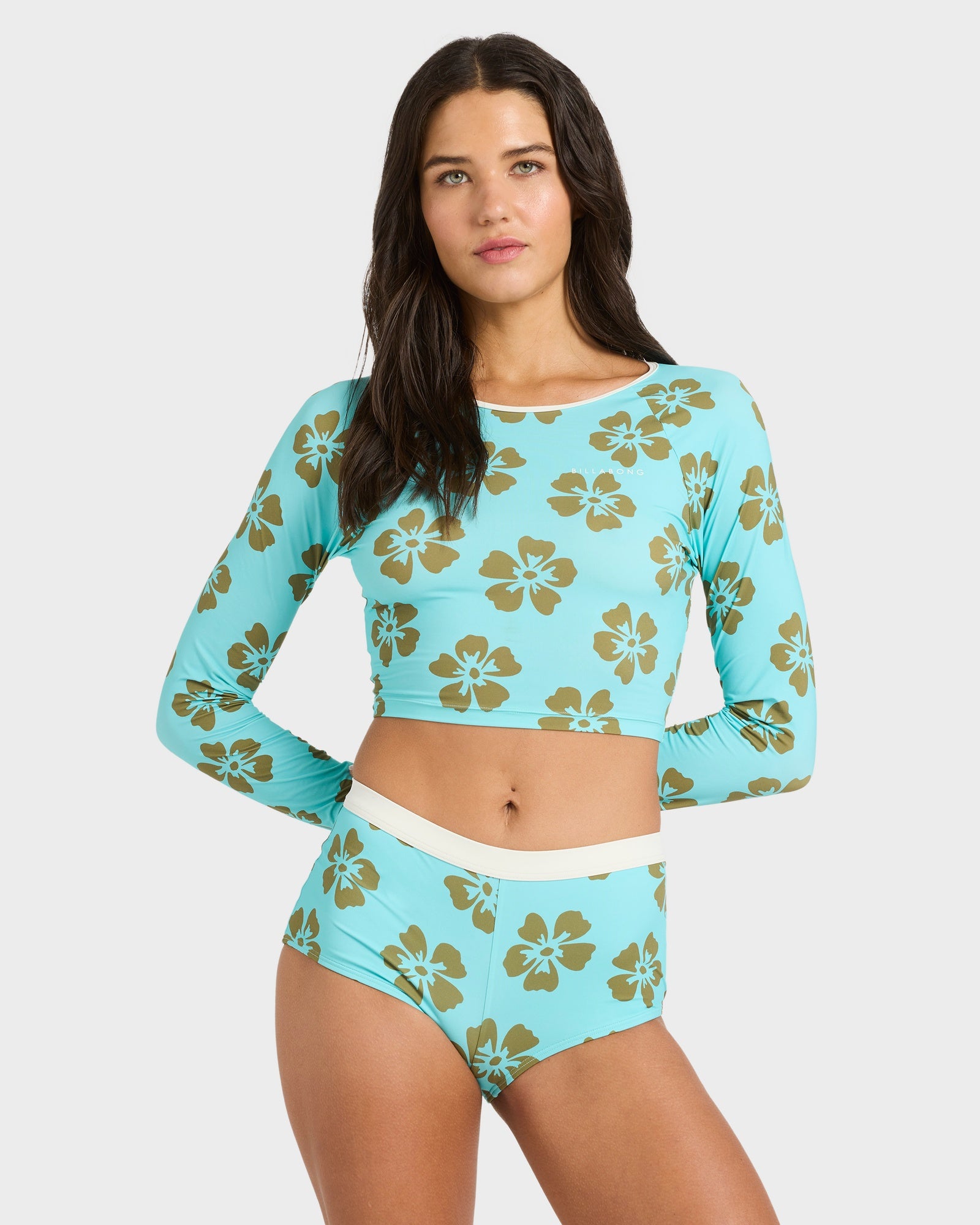 Womens Last Summer Cropped Long Sleeve Rashvest