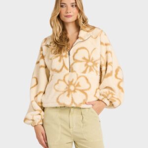 Womens Last Time Mock Neck Fleece Top