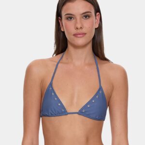 Womens Living Easy Eyelet String Bikini Top