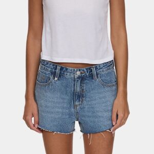 Womens Lola Low Rise Baggy Denim Shorts