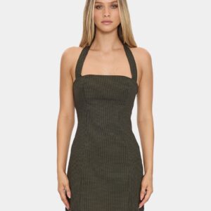 Womens Lost Control Halter Mini Dress