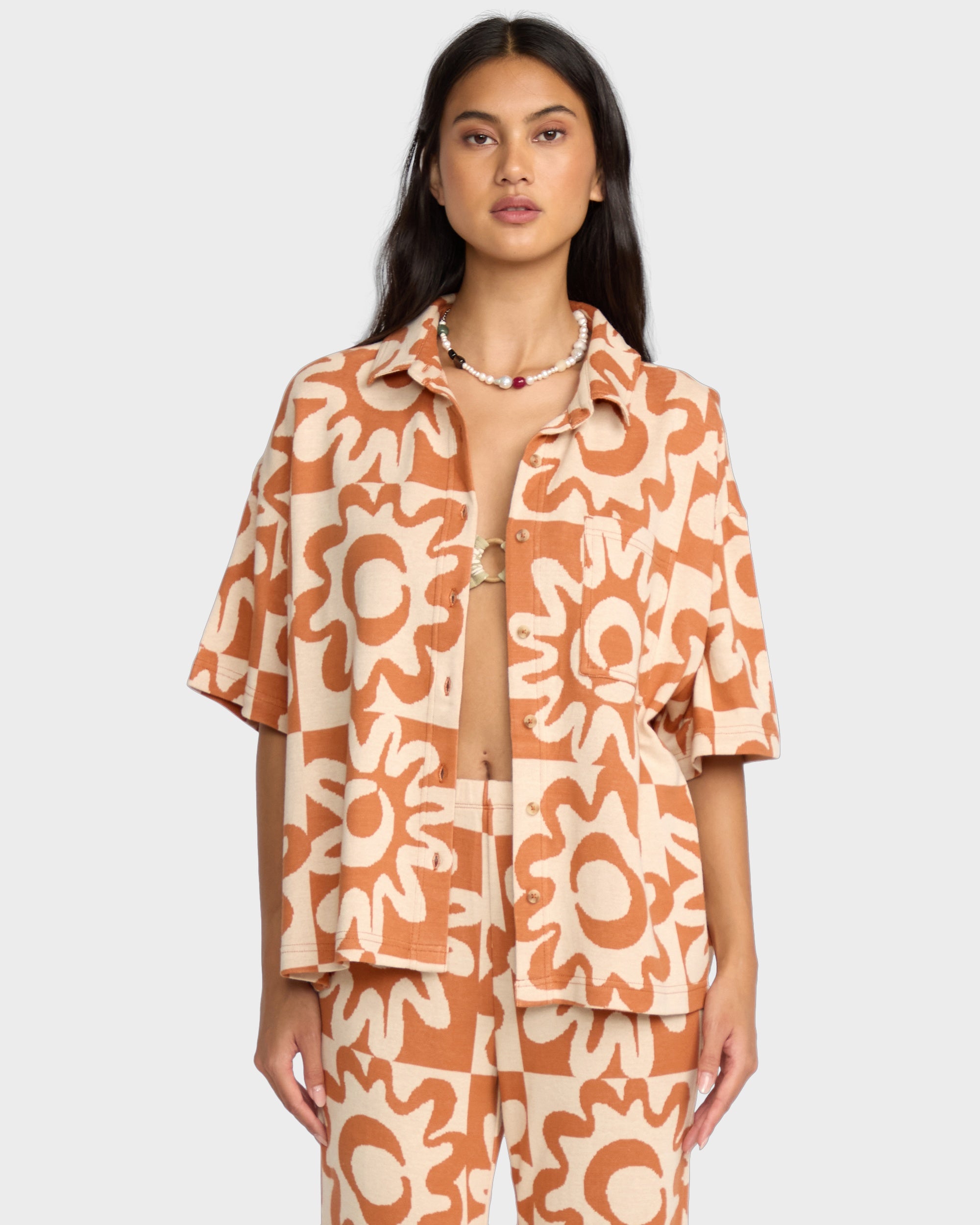 Womens Lost Waves Short Sleeve Shirt