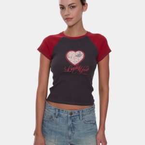 Womens Lucky You Raglan Club T-Shirt