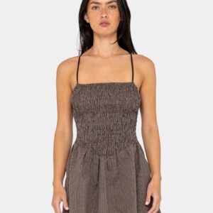 Womens Mini Smocked Mini Dress