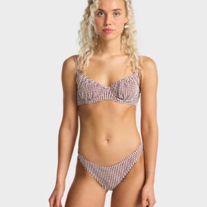 Womens Mini Wave Check Underwire Bikini Top Womens Mini Wave Check Underwire Bikini Top