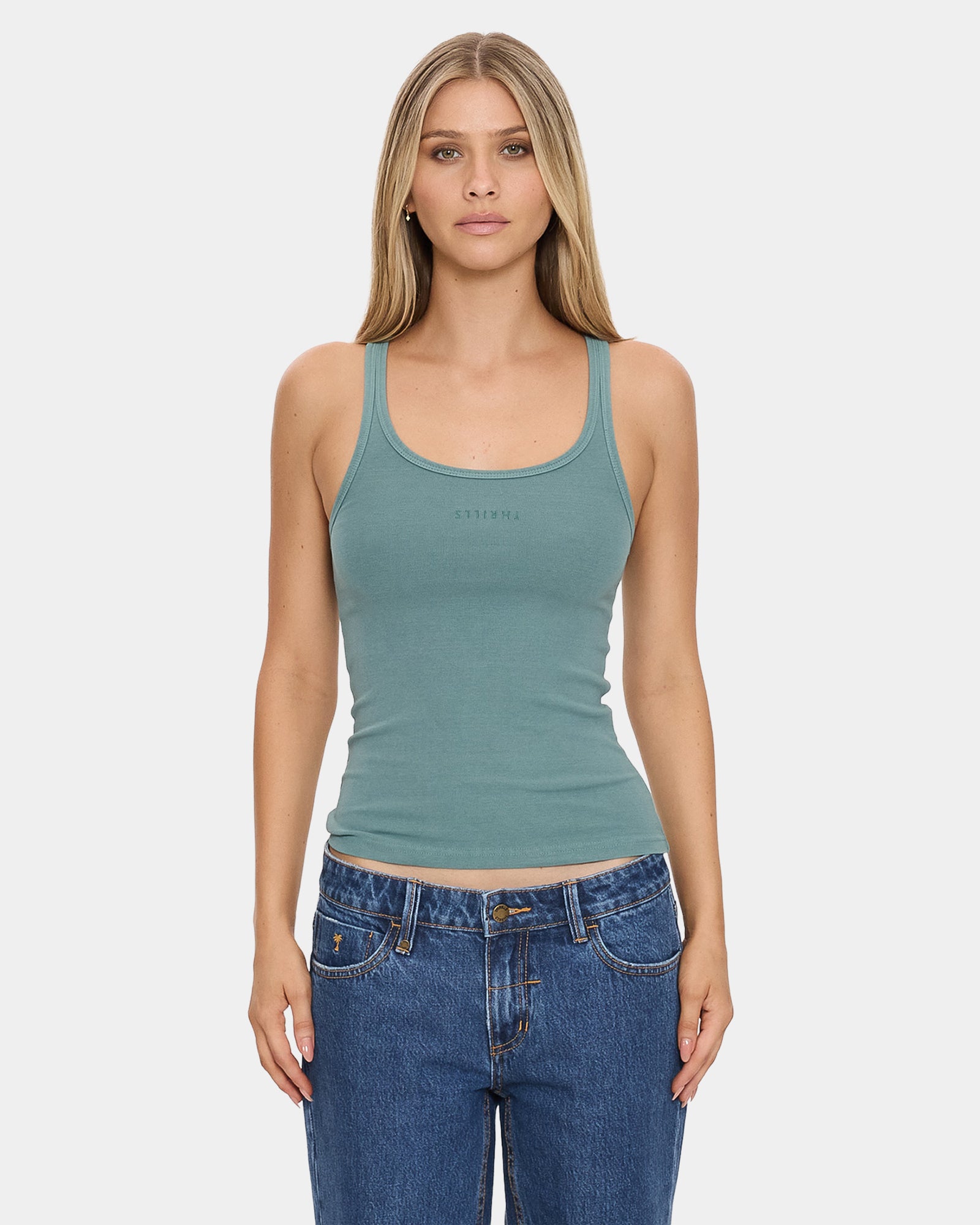 Womens Minimal Thrills Scoop Tank Top