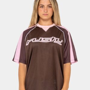 Womens Naples Contrast Oversized Sports Jersey T-Shirt