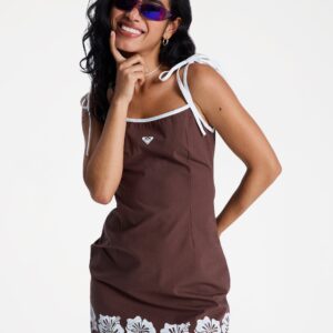 Womens New Nostalgia Solid Mini Dress