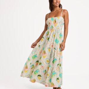 Womens Postcards Maxi Dress