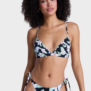 Womens Printed Essentials Fixed Tri Bikini Top