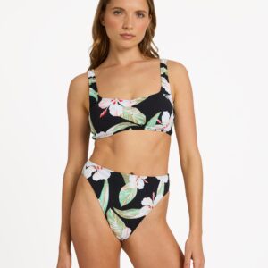 Womens Printed Essentials Mid Waist Moderate Bikini Bottom