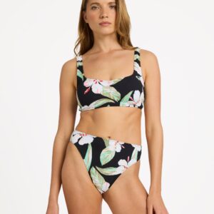 Womens Printed Essentials Underwire D Cup Bikini Top