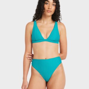 Womens Pucker High Rise Bikini Bottom