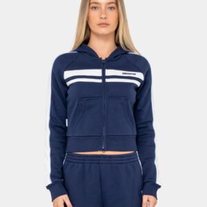 Womens Retro Lines Zip Up Hoodie